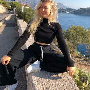 MOTHER flare wide leg sweat pants